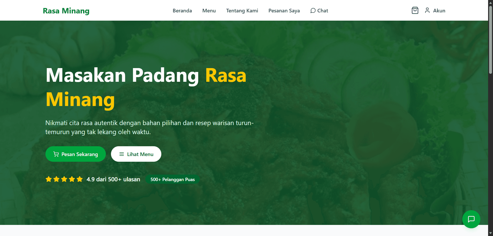 Raso Minang UMKM Food Order